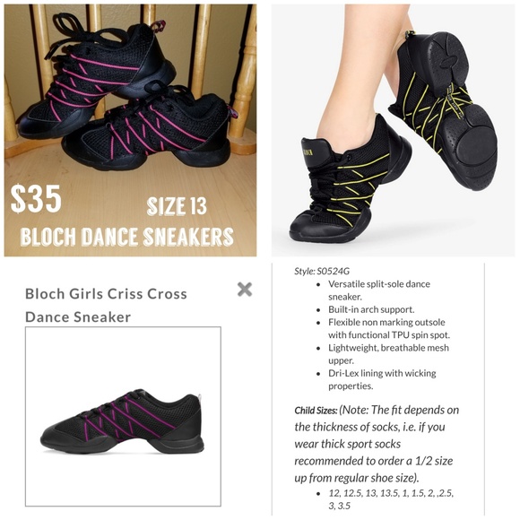 BLOCH DANCE SNEAKERS/KIDS - Picture 1 of 3